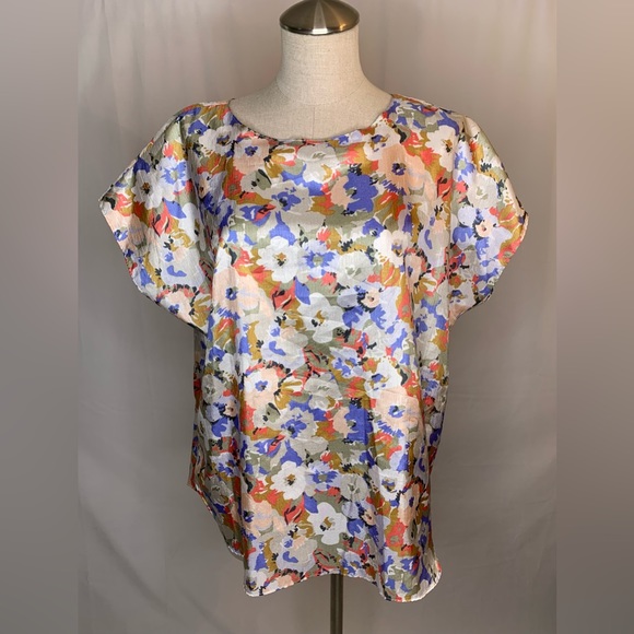 Vintage Tops Vintage Pastel Floral Shirt Xl Cottagecore Whimsy